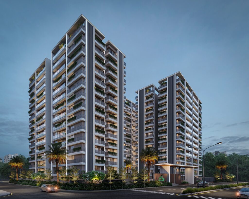 Apple Green 3 contemporary residential towers with modern architecture