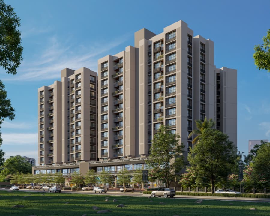 The Front GIFT City residential project by Tejas Patel with modern apartment architecture